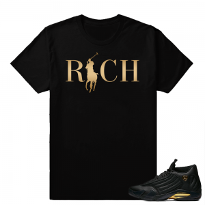 Match Air Jordan 14 DMP | Country Club Rich | Black T shirt