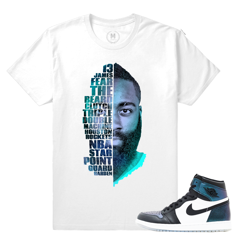 Match Jordan 1 Chameleon All Star | Harden | White T shirt