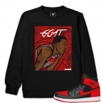 Match Banned 1s Jordan Retro | Goat | Black Crew Neck Sweatshirt