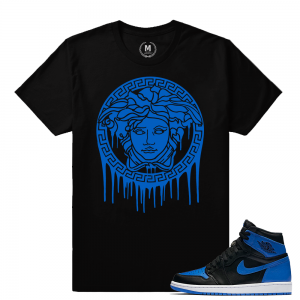 Match Jordan 1 Royal OG | Medusa Drip | Black T shirt