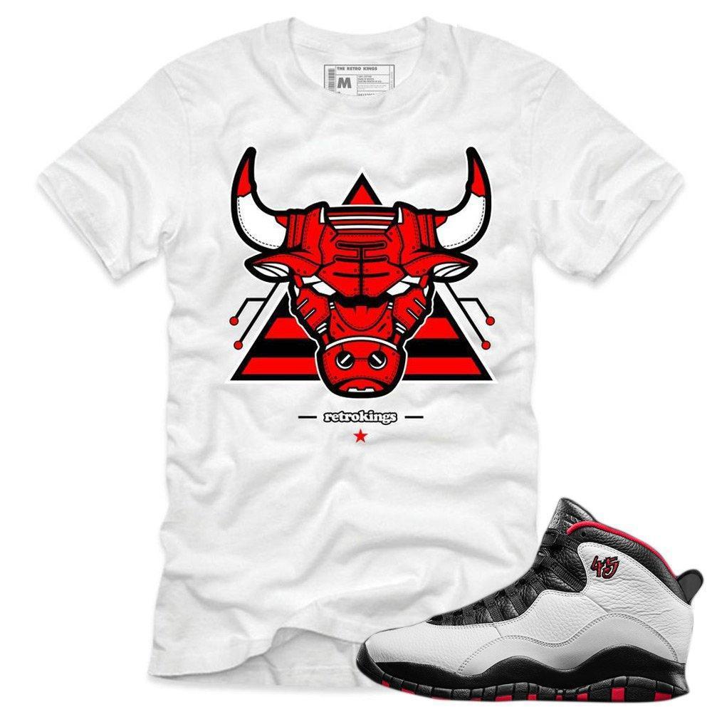 Double Nickel 10s matching shirts | 'Leather Face' sneaker tees shirt White