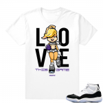 Concord 11 Jordan | Love this Game | White shirt