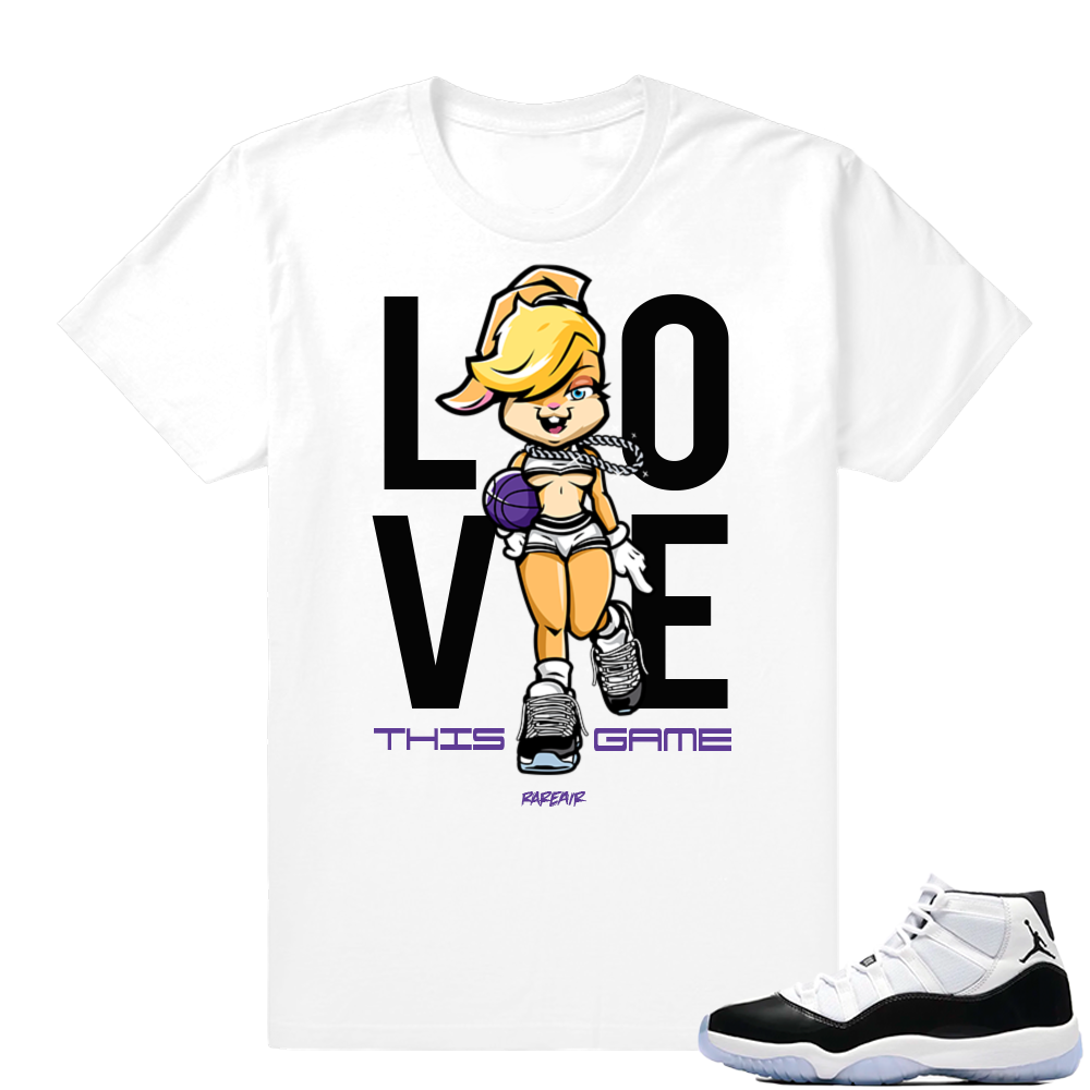 Concord 11 Jordan | Love this Game | White shirt