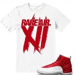 Match Gym Red 12 Jordan Retros | Rare Air XIIs | White T shirt