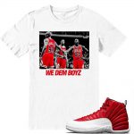 Match Gym Red 12 Jordan Retros | We Dem Boyz | White T shirt