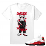 Match Jordan 13 OG Chicago | Chicago the 13th | White T shirt