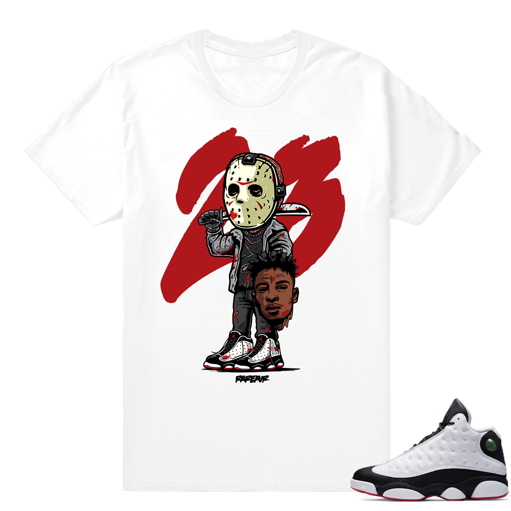 He Got Game 13 Shirts  23 Savage  White tee