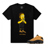 Match Air Jordan 13 Chutney | Post Malone x Chutney | Black T shirt