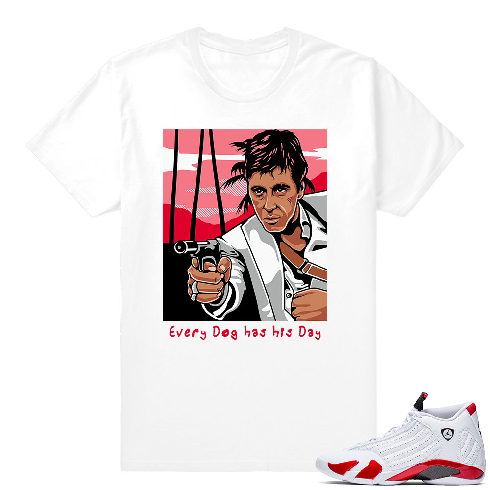 Candy Cane 14s | Every Dog has his Day | White Shirt