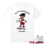 Candy Cane 14s | Sneakerhead Pinocchio | White Shirt