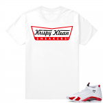 Candy Cane 14s | Krispy Klean Sneakers | White Shirt