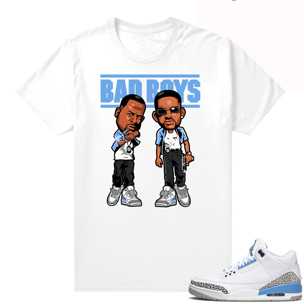 Air Jordan 3 retro shirts - White Tee - Bad Boys