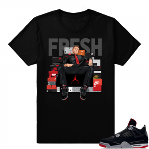 Jordan 4 Bred | Fresh Bundy | Black Shirt