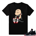 Jordan 4 Bred | Designer Charlie | Black Shirt