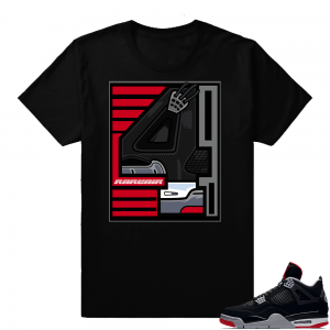 Jordan 4 Bred | Rare 4 | Black Shirt