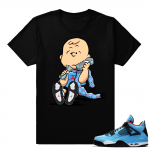 Air Jordan 4 Cactus Jack t shirt match  Designer Van Pelt  Black tee