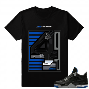 Match Air Jordan 4 Motorsport Away | Rare Air 4 | Black T shirt