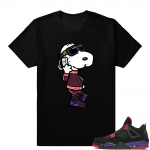 Air Jordan 4 Raptors shirt  Designer Snoopy  Black Tee