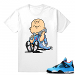 Air Jordan 4 matching shirt  Designer Van Pelt  White tee