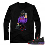 Air Jordan 4 retro long sleeve shirt | Ski Mask Trap Bear | Black Long Sleeve shirt