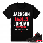 Air Jordan 6 Infrared matching sneaker shirt | Jackson Tyson Jordan | Black shirt