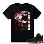 Air Jordan 6 Infrared matching sneaker shirt | Air Bunny | Black shirt