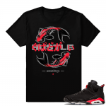 Infrared Jordan 6 shirts | Chi Hustle | Black shirt