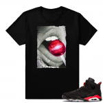 Air Jordan 6 Infrared matching sneaker shirt | Taste | Black shirt