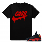 Air Jordan Retro 13 Bred Match 'Cash Checks' Streetwear shirt - Black