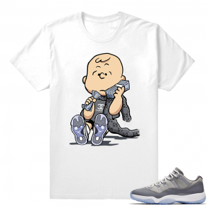 Air Jordan XI Cool Grey shirt  Designer Van Pelt  White tee