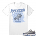 Air Jordan XI Low Cool Grey Shirt  New Freezer  White tee