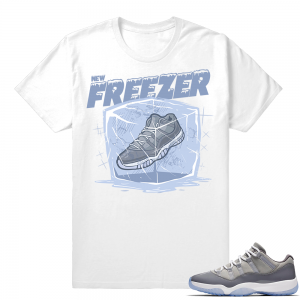 Air Jordan XI Low Cool Grey Shirt  New Freezer  White tee