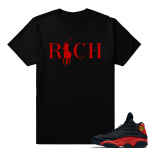 Air Jordan retro 13 Bred Sneaker shirts to match- Country Club Rich - Black