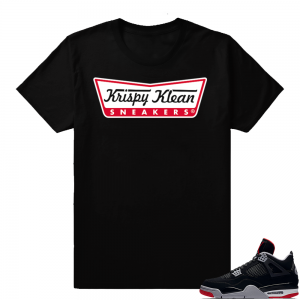 Jordan 4 Bred | Krispy Klean Sneakers | Black Shirt