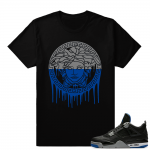 Match Air Jordan 4 Motorsport Away | Medusa Drip | Black T shirt