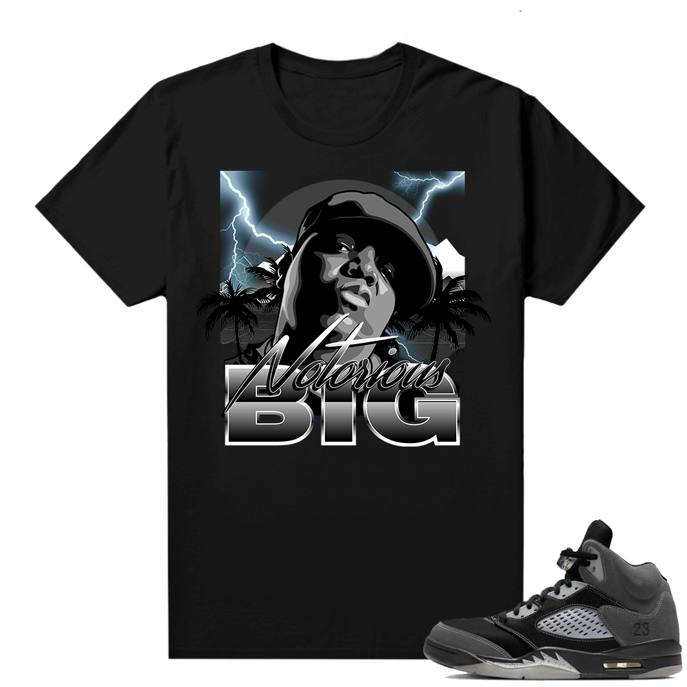 Anthracite 5s T-shirt black Notorious Big