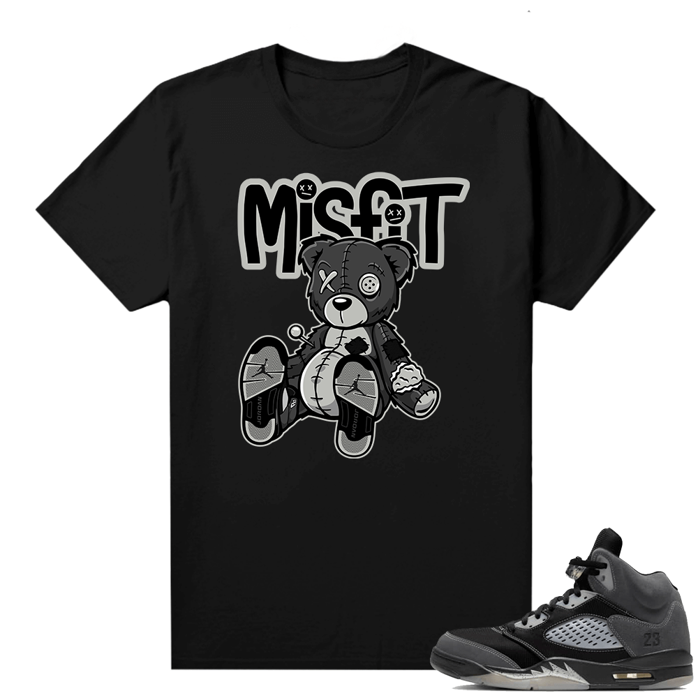 Anthracite 5s T-shirt black Voodoo Sneaker Bear