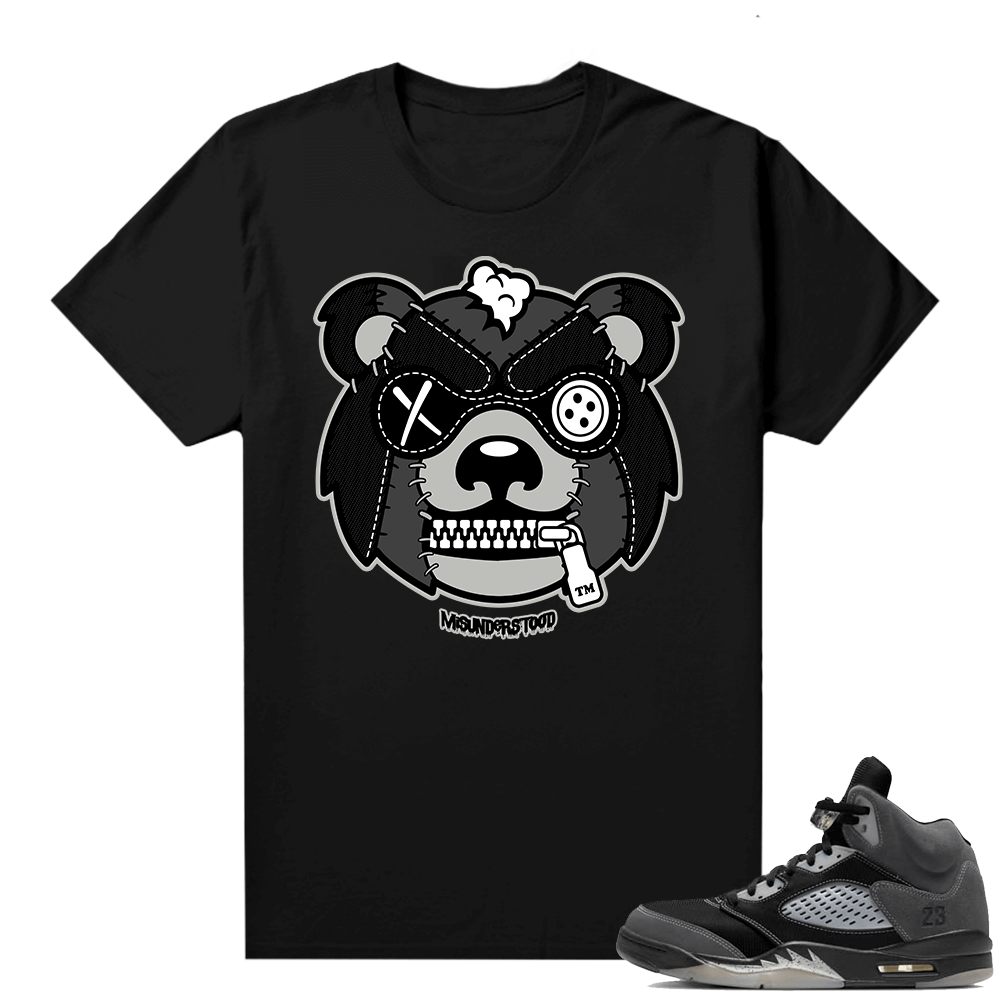 Anthracite 5s matching shirt black Grizzly