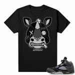 Anthracite 5s sneaker shirt black Rhino