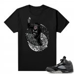 Anthracite Jordan retro 5 shirts black Apes to the Moon