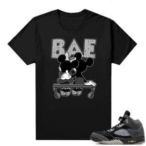 Anthracite Jordan retro 5 shirts black Sneaker Bae