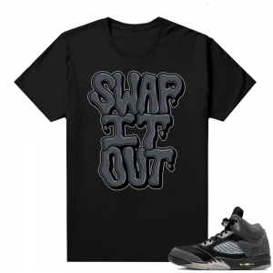 Anthracite Jordan retro 5 shirts black Swap it Out JTSG