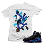 Aqua 8s t shirt to match Air Aqua White Tee