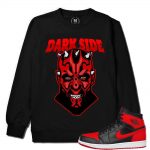 Match Banned 1s Jordan Retro | Dark Side | Black Crew Neck Sweatshirt