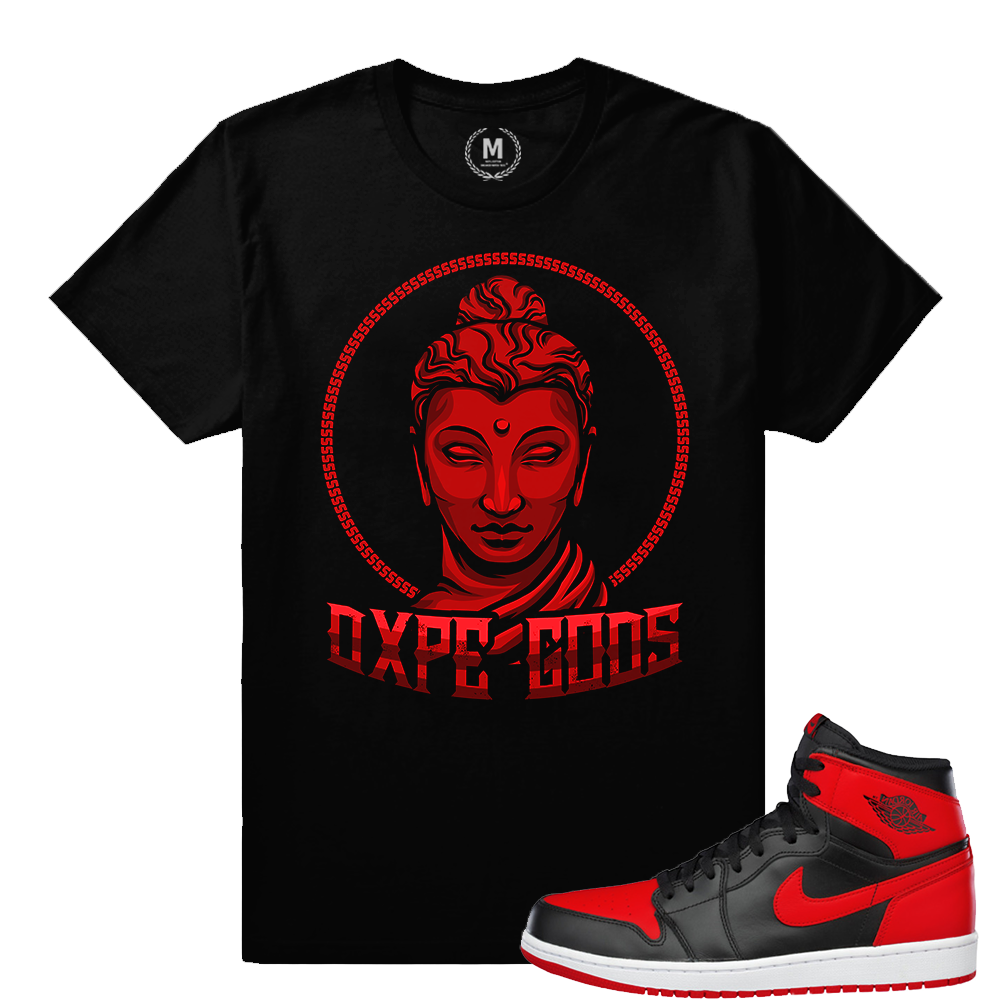 Match Banned 1s Jordan Retro | DXPE BUDDHA | Black T shirt