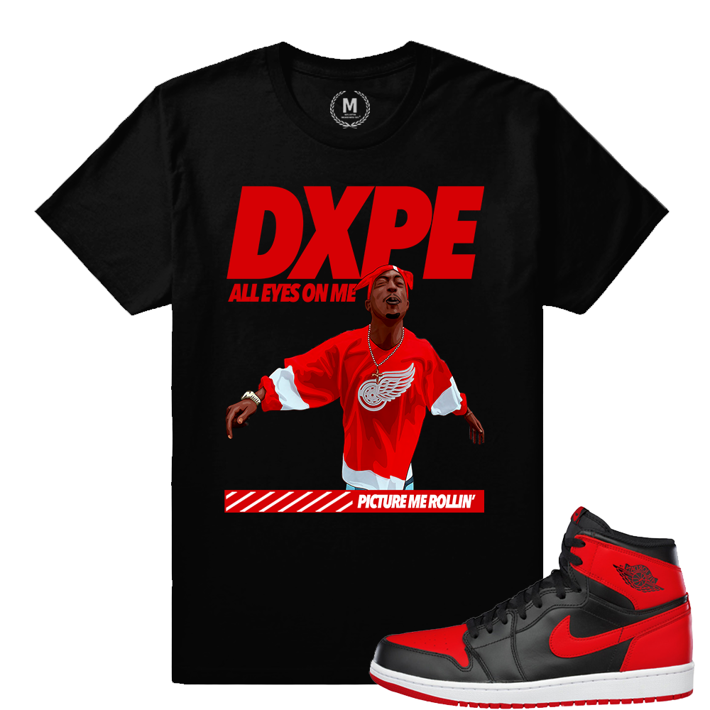 Match Banned 1s Jordan Retro | Picture me Rollin | Black T shirt