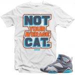 Jordan 7 Barcelona Days shirts to match 'Not Average Cat' White Shirt