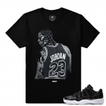 Match Air Jordan 11 Barons | Ill Be Back | Black T shirt