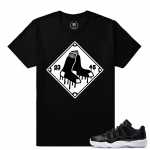 Match Air Jordan 11 Barons | Black Sox Drip | Black T shirt