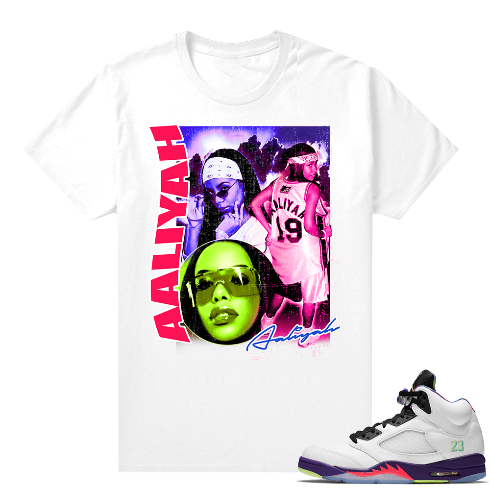 Bel-Air 5s Alternate shirts - White - Aaliyah Vintage Rap